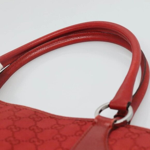 GUCCI GG Canvas Hand Bag Red Silver Auth - Picture 9 of 16